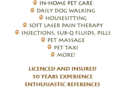  IN-HOME PET CARE